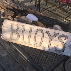 Beach Sign Driftwood